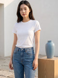 Dotlune O-Neck Slim Tee — Clean Minimalism, Maximum Versatility